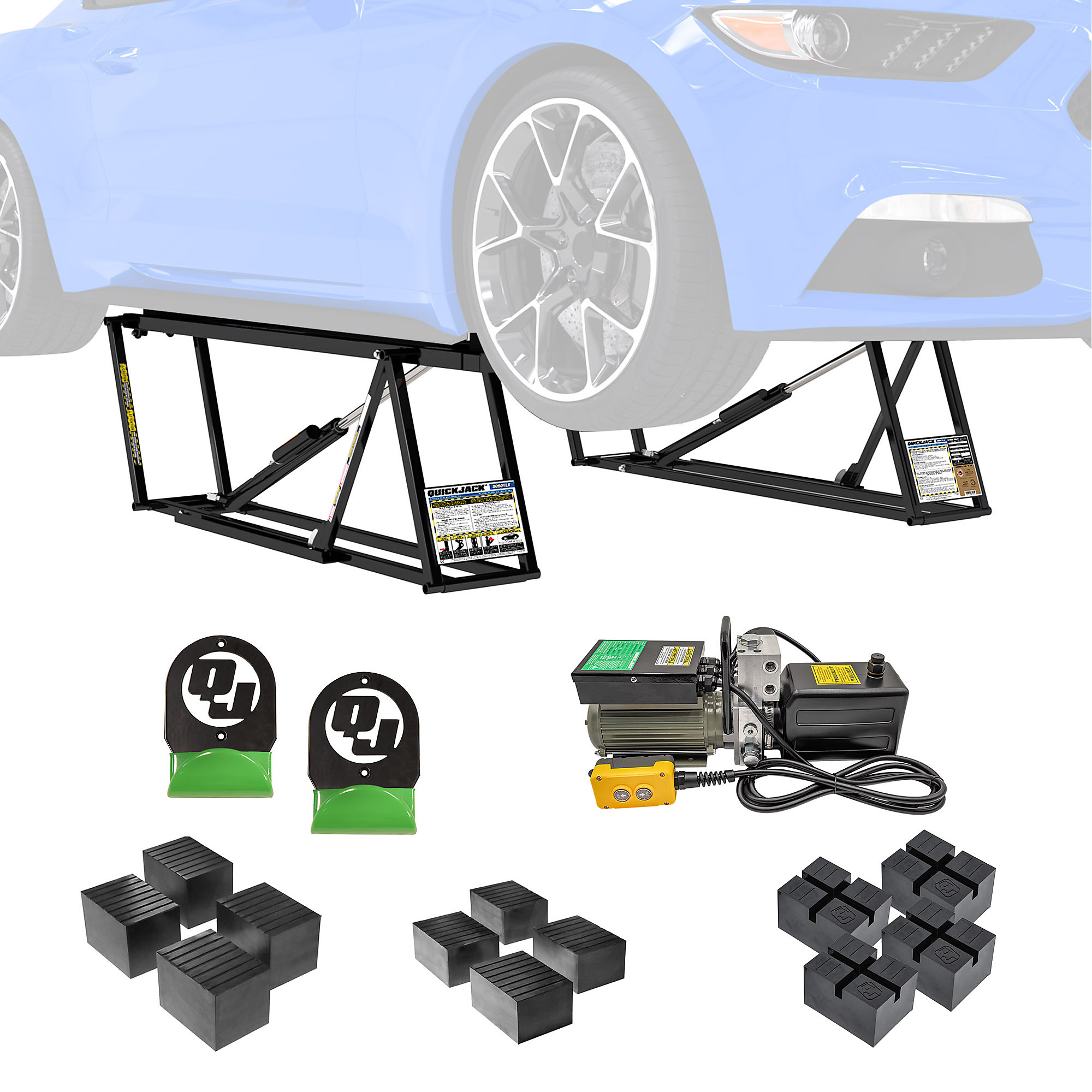 QuickJack Extended-Length Portable Car Lift Package, 5000-Lb. Capacity, 110 Volts, Model# BL-5000TLX 110 PU